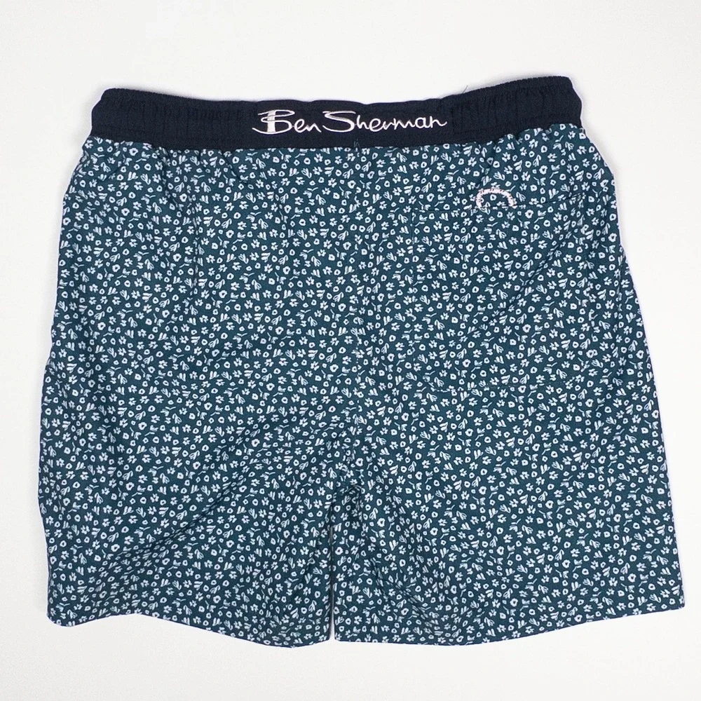 Ben Sherman Floral Swim Trunks Elastic‎ Mesh Liner Waistband Drawstring Mens M